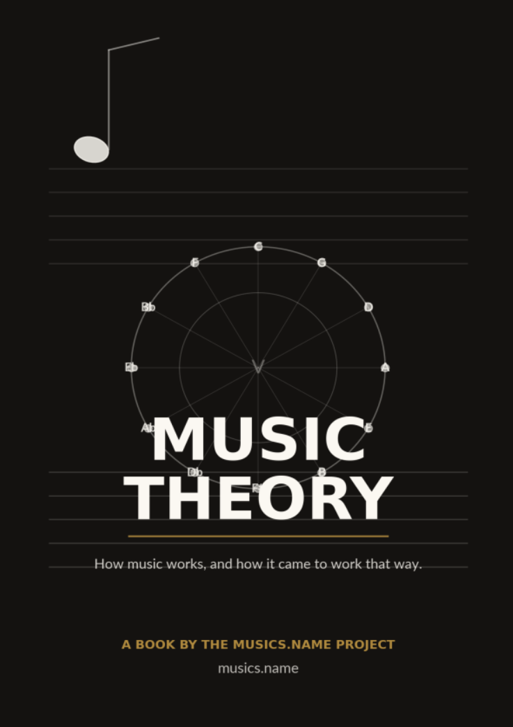 Cover of the Music Theory ebook by the musics.name project